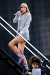 Taylor Swift performing at Arrowhead Stadium, photo by Josh Darr